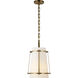 Carrier and Company Callaway LED 10.75 inch Hand-Rubbed Antique Brass Hanging Shade Ceiling Light, Small