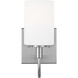 Oak Moore 1 Light 4.88 inch Brushed Nickel Bath Vanity Wall Light