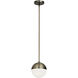 Dayana 1 Light 7 inch Antique Brass Pendant Ceiling Light