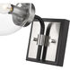 Parsons 1 Light 6 inch Matte Black and Brushed Nickel Wall Sconce Wall Light