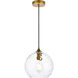 Cashel 1 Light 10 inch Brass Pendant Ceiling Light