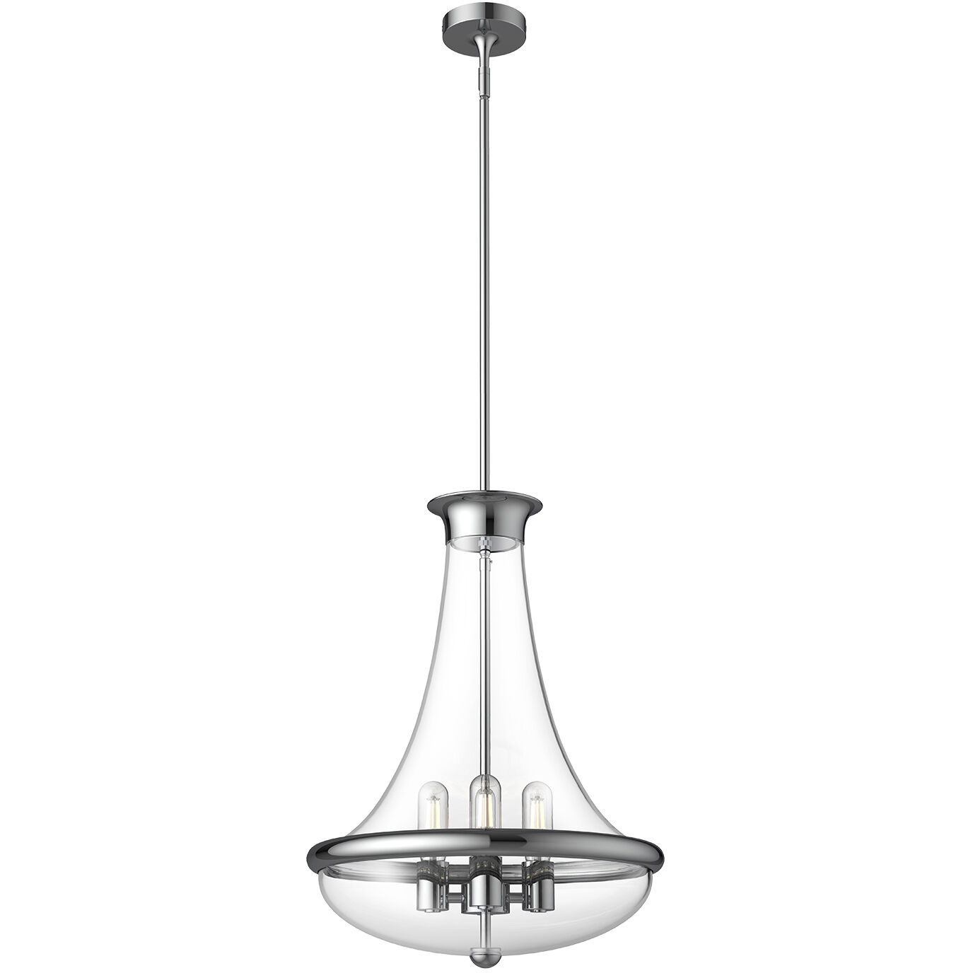 Alora Mood Marcel 4 Light 17.5 inch Chrome Pendant Ceiling Light