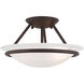 Newburgh 2 Light 12 inch Bronze Semi-Flush Mount Ceiling Light