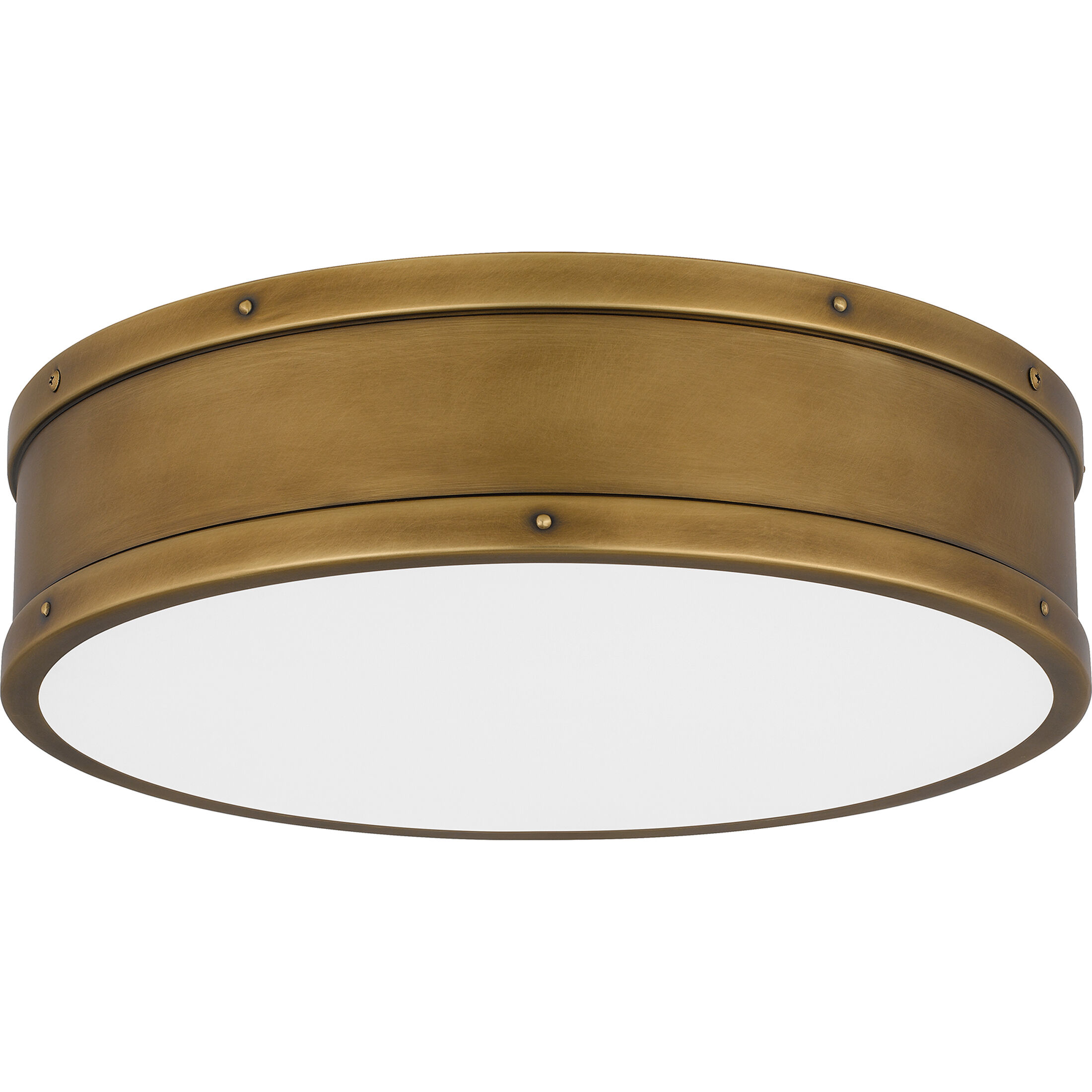 Ahoy LED 16 inch Weathered Brass Flush Mount Ceiling Light, Medium