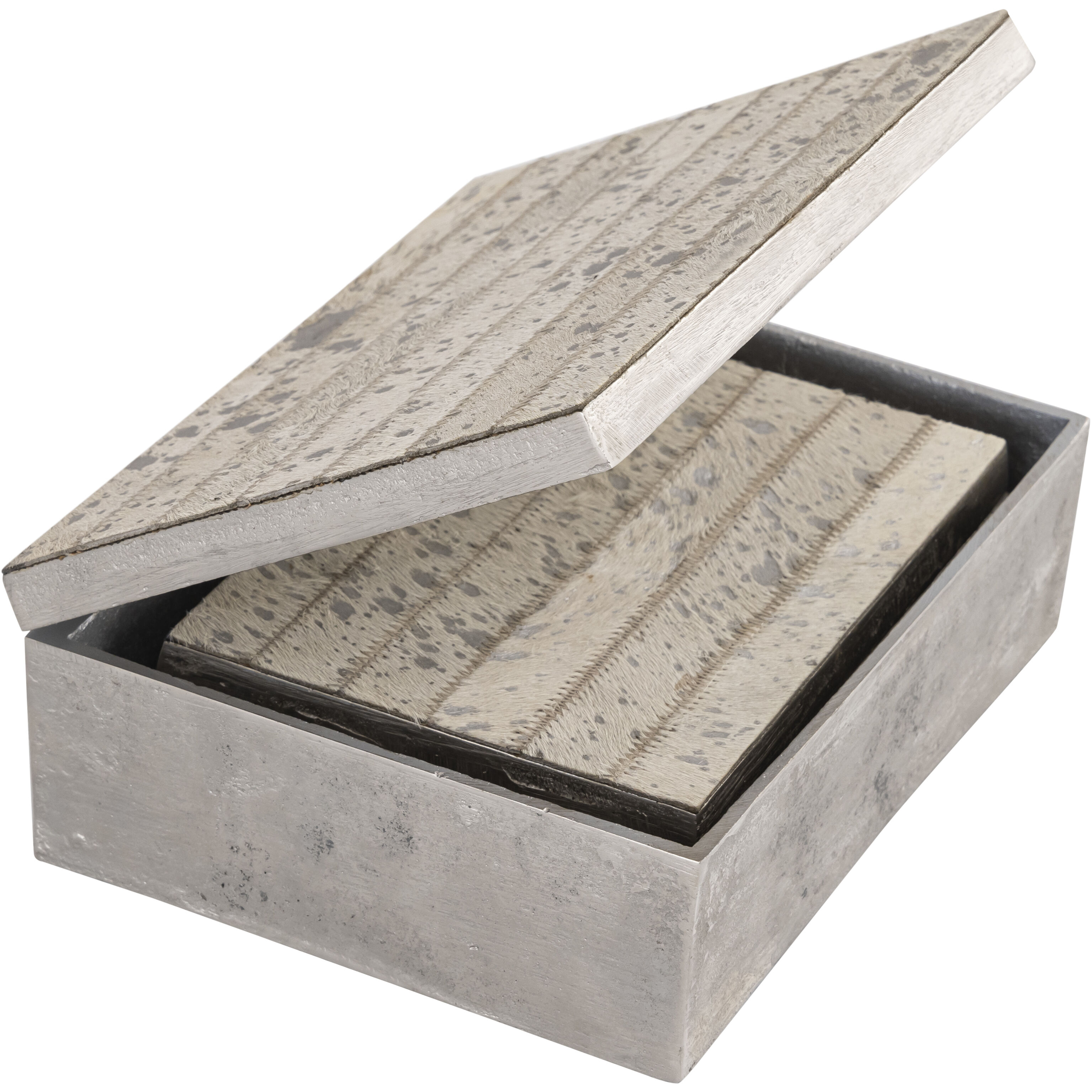 Chloe 10 X 7.5 inch Silver with White Box, Set of 2