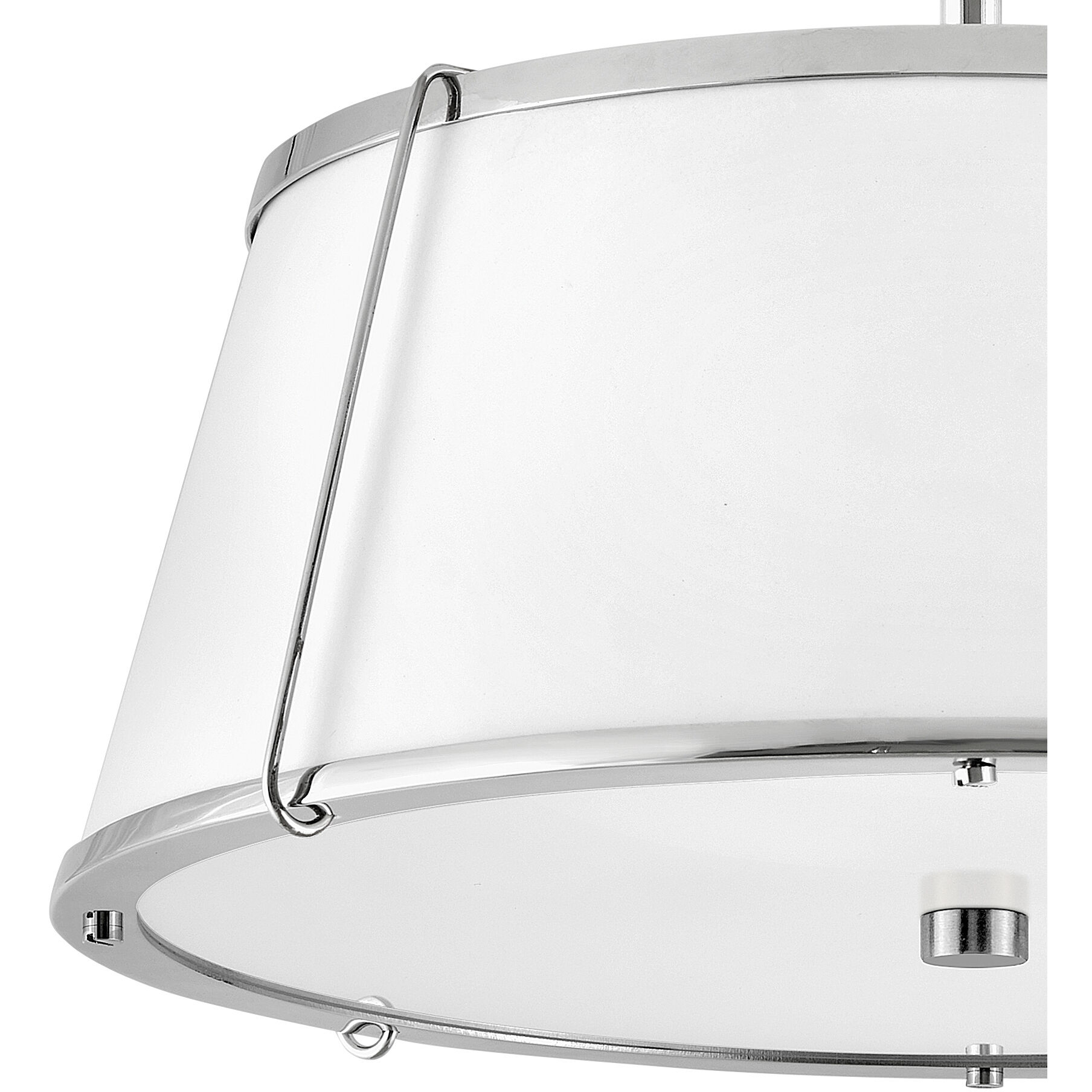 Clarke 2 Light 15 inch Polished Nickel with Matte White Indoor Semi-Flush Mount Ceiling Light