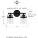 Madison 2 Light 14 inch Matte Black Vanity Light Wall Light