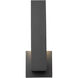 Edge LED 12 inch Black Outdoor Wall Light