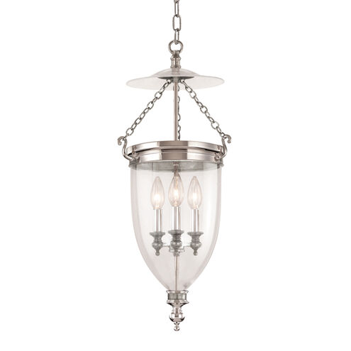 Hanover 3 Light 12 inch Polished Nickel Pendant Ceiling Light