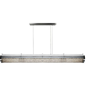 Crystal Cage LED 6 inch Aluminum Linear Suspension Ceiling Light