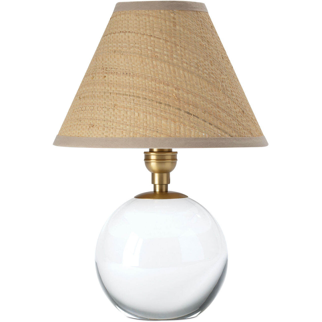 Giorgio 14 inch 60.00 watt Natural Brass Mini Lamp Portable Light in Rattan Shade