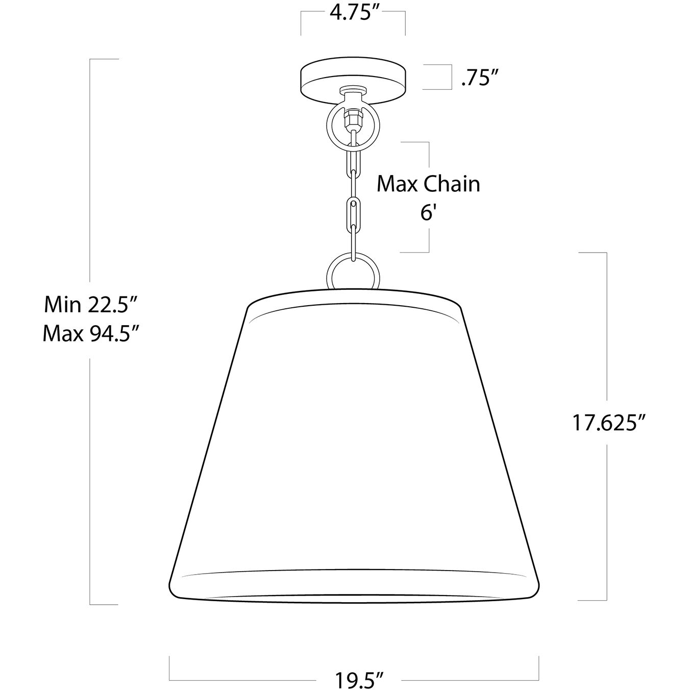 Augustine 1 Light 19.5 inch White Outdoor Pendant, Large
