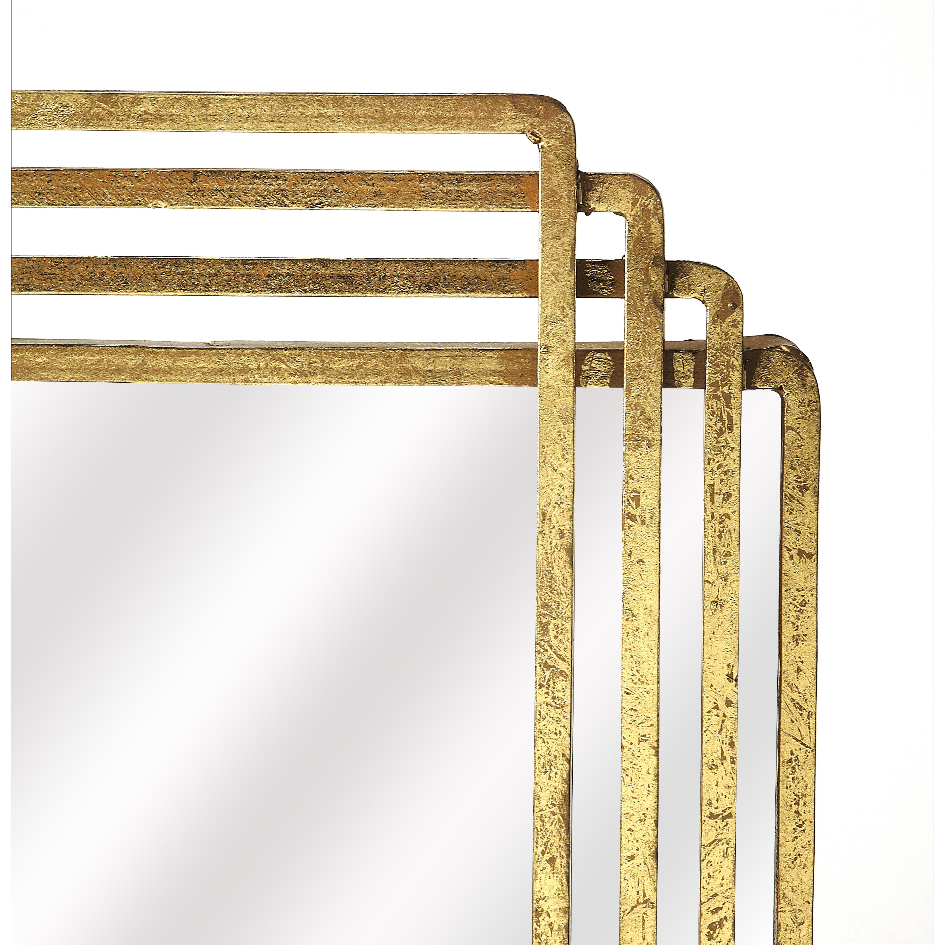 Reflections Uptown Gold Rectangular 40 X 29 inch Antique Gold Mirror