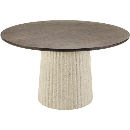 Cornelia 31.5 X 31.5 inch Top: Dark Brown; Base: Beige/Black Coffee Table