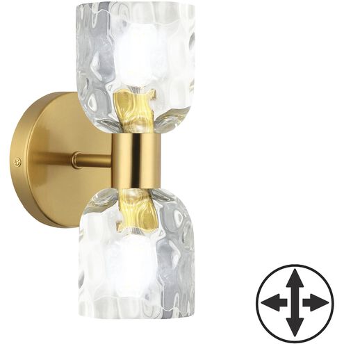Vallora 2 Light 5.75 inch Aged Brass Vanity Light Wall Light