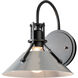 Henry Wall Sconce Wall Light in Black/Sterling