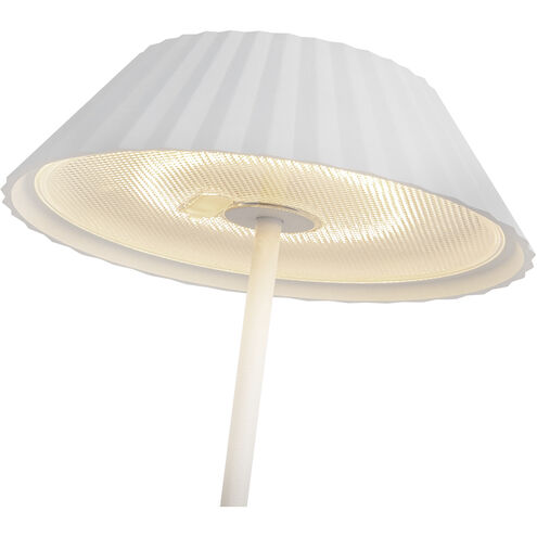 Pela 14.13 inch 3 watt White Table Lamp Portable Light