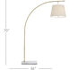 Cloister 70 inch 75 watt Antique Brass and White Floor Lamp Portable Light