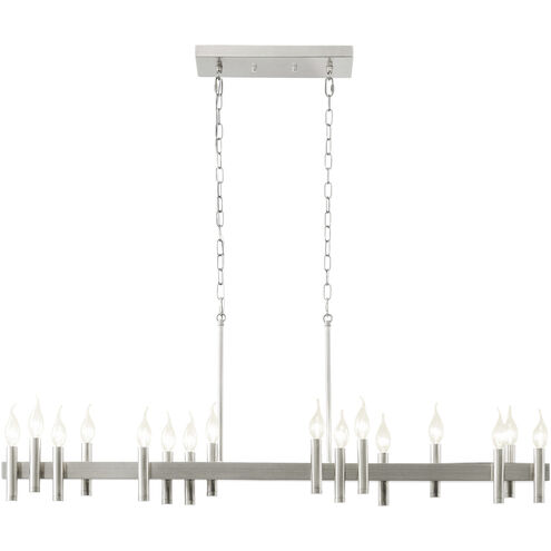 Collette 16 Light 48 inch Satin Nickel Linear Pendant Ceiling Light