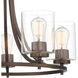 Liam 5 Light 24 inch Satin Copper Bronze Chandelier Ceiling Light