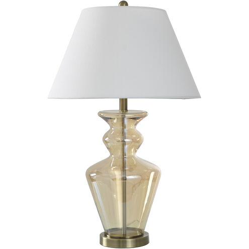 Eva 28.5 inch 150.00 watt Light Amber Opulance and Brass Table Lamp Portable Light