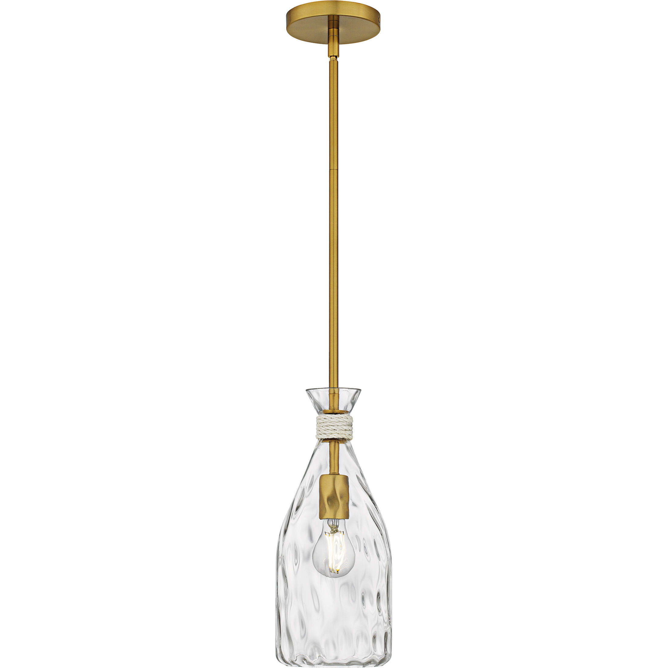 Govada 1 Light 6 inch Brushed Gold Mini Pendant Ceiling Light, Small