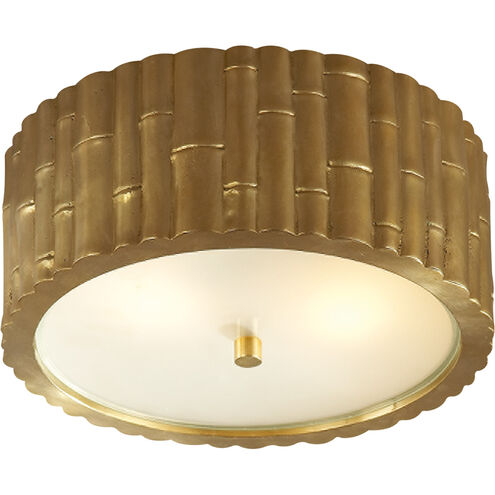 Alexa Hampton Frank 2 Light 11 inch Natural Brass Flush Mount Ceiling Light