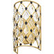 Windsor Sconce Wall Light in French Gold and Matte Black