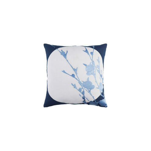 Harvest Moon 20 X 20 inch Navy and Pale Blue Throw Pillow