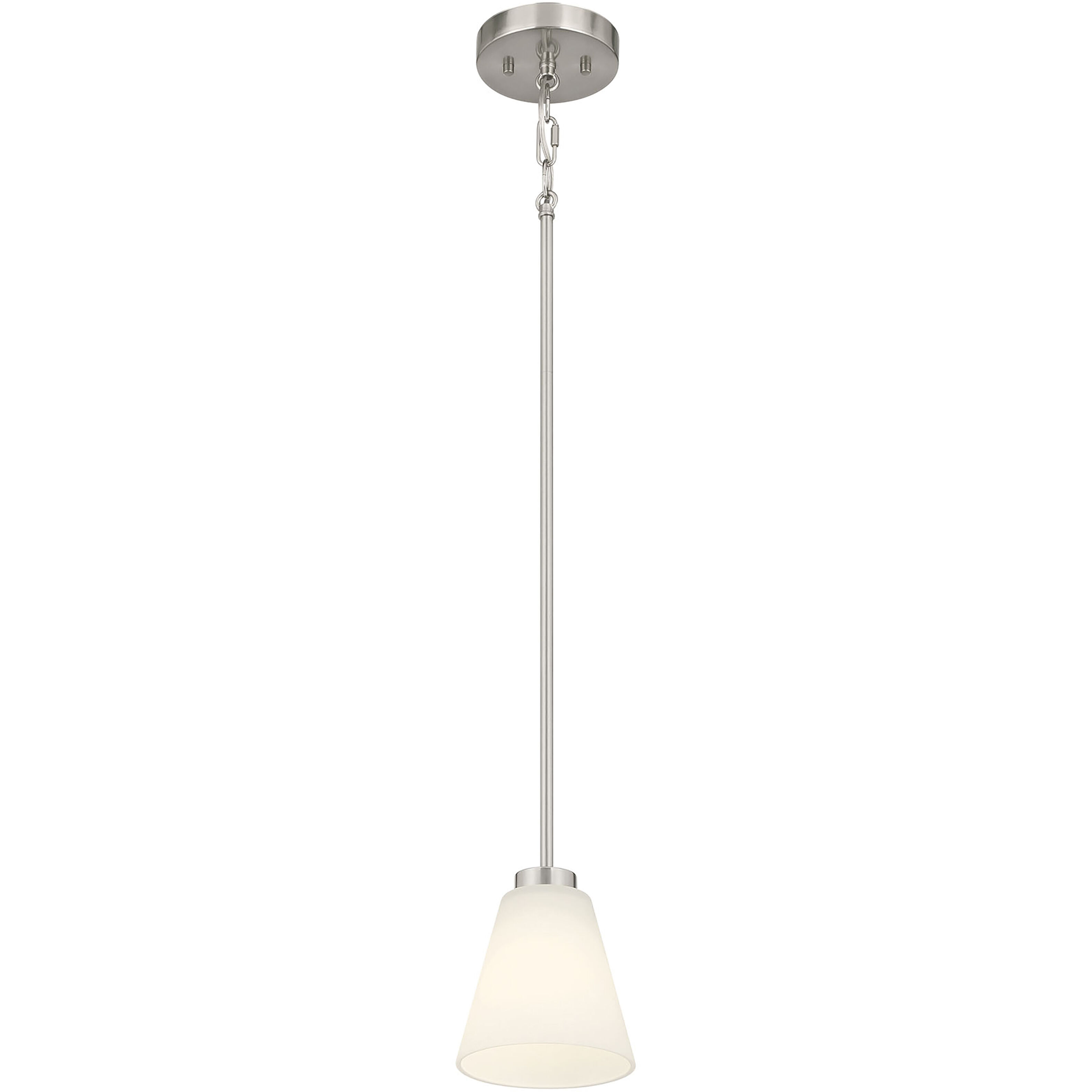 Strayhan 1 Light 5.75 inch Brushed Nickel Mini Pendant Ceiling Light