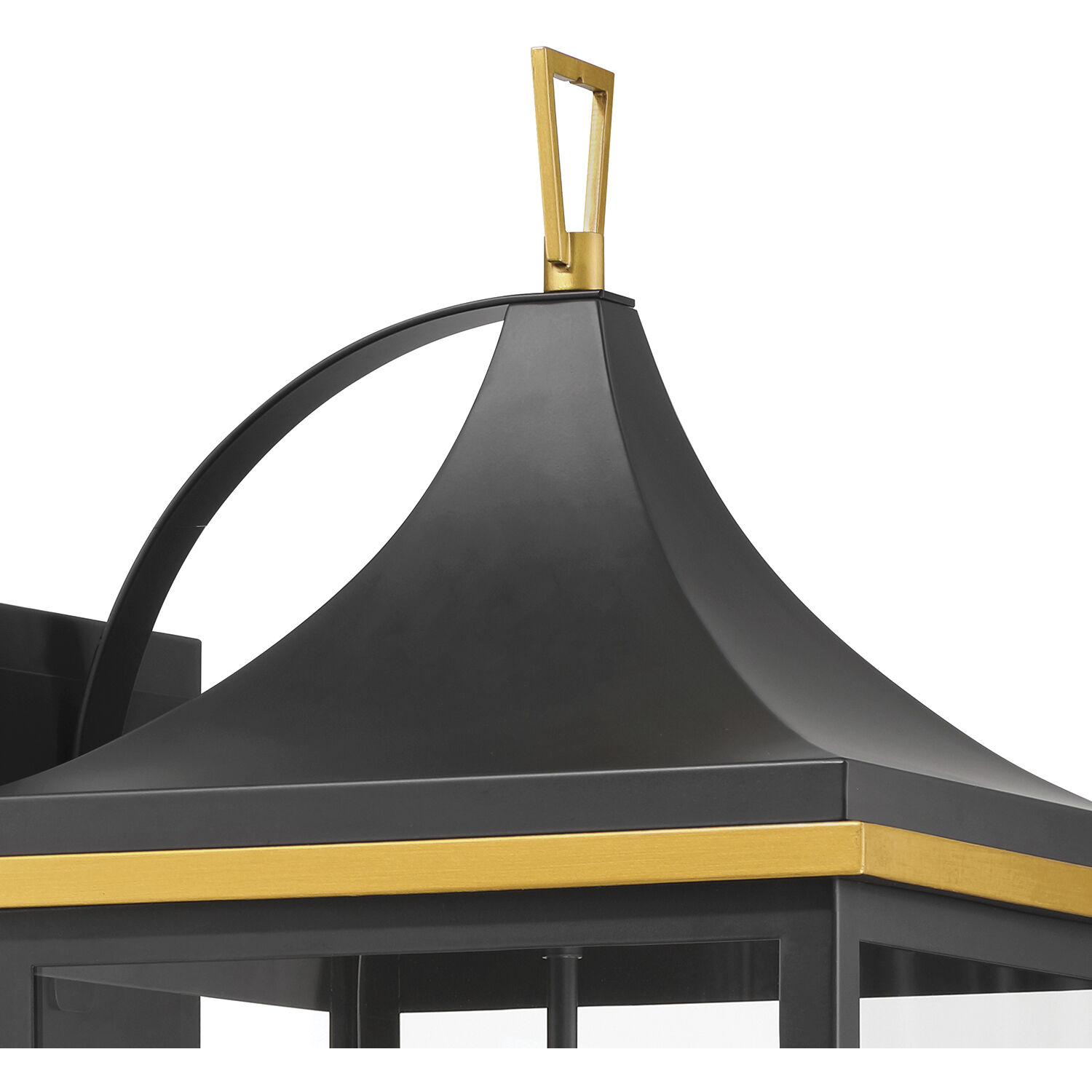 Simpson 4 Light 31.5 inch Matte Black and Textured Gold Outdoor Sconce