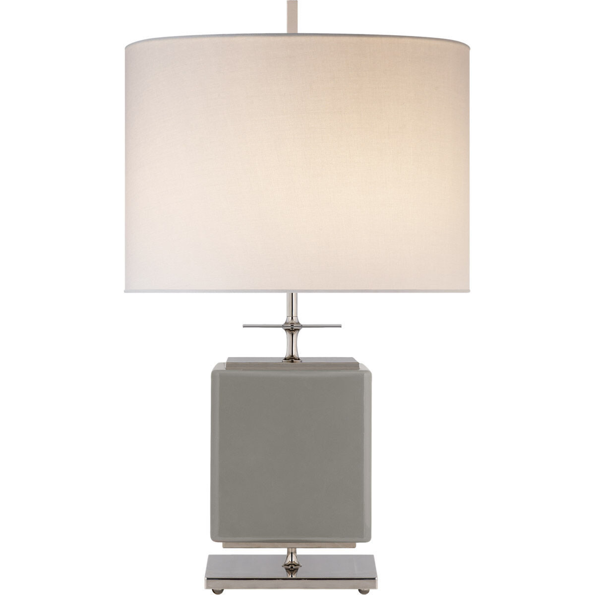 kate spade new york Beekman 27.5 inch 75 watt Grey Table Lamp Portable Light in Cream Linen, Small