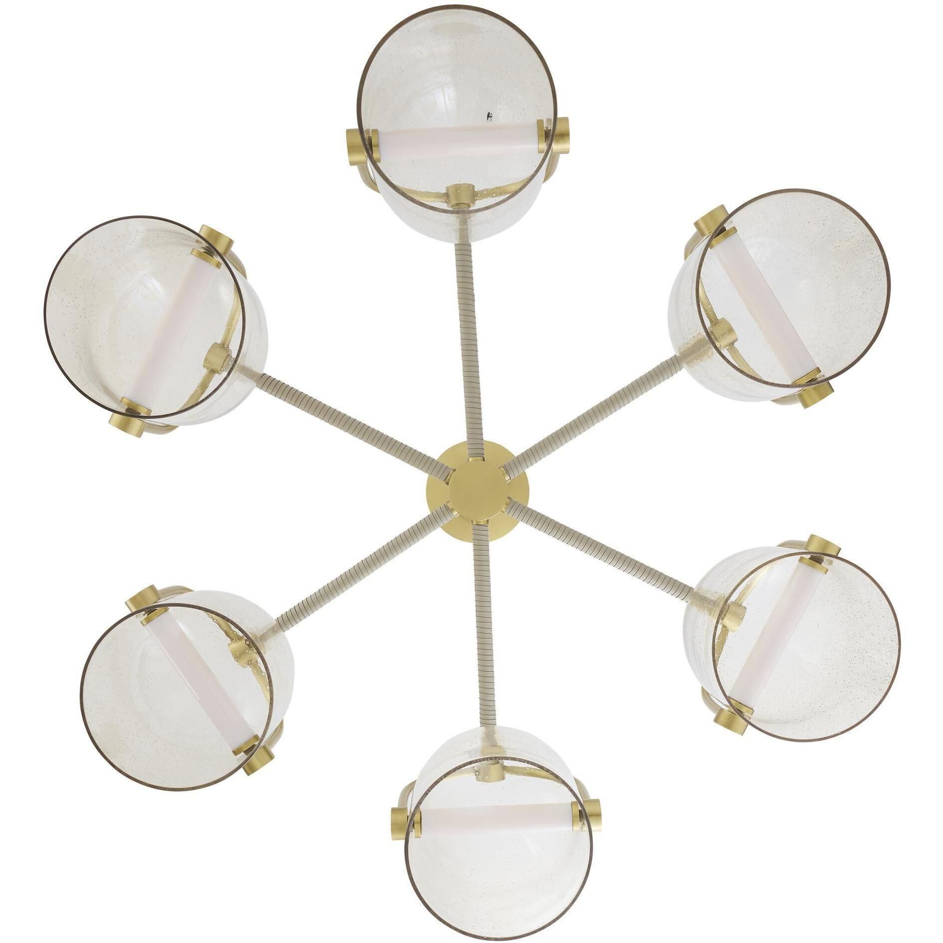 Marco 6 Light 38 inch Antique Brass with Bone Chandelier Ceiling Light