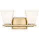 Annalise 2 Light 14 inch Modern Gold Vanity Wall Light