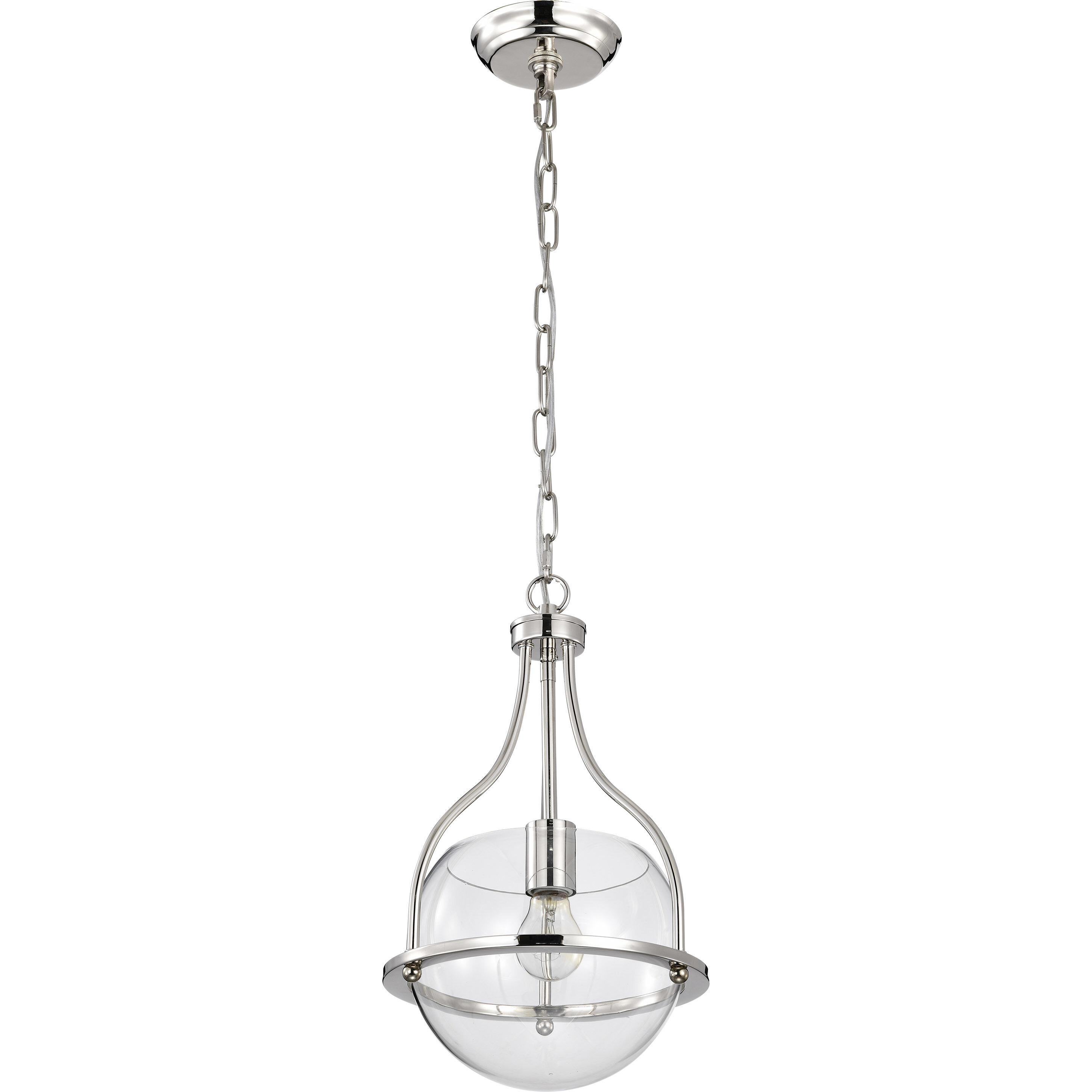 Amado 1 Light 10 inch Polished Nickel Pendant Ceiling Light