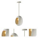Luna LED 9.5 inch Chaulk White Single Pendant Ceiling Light