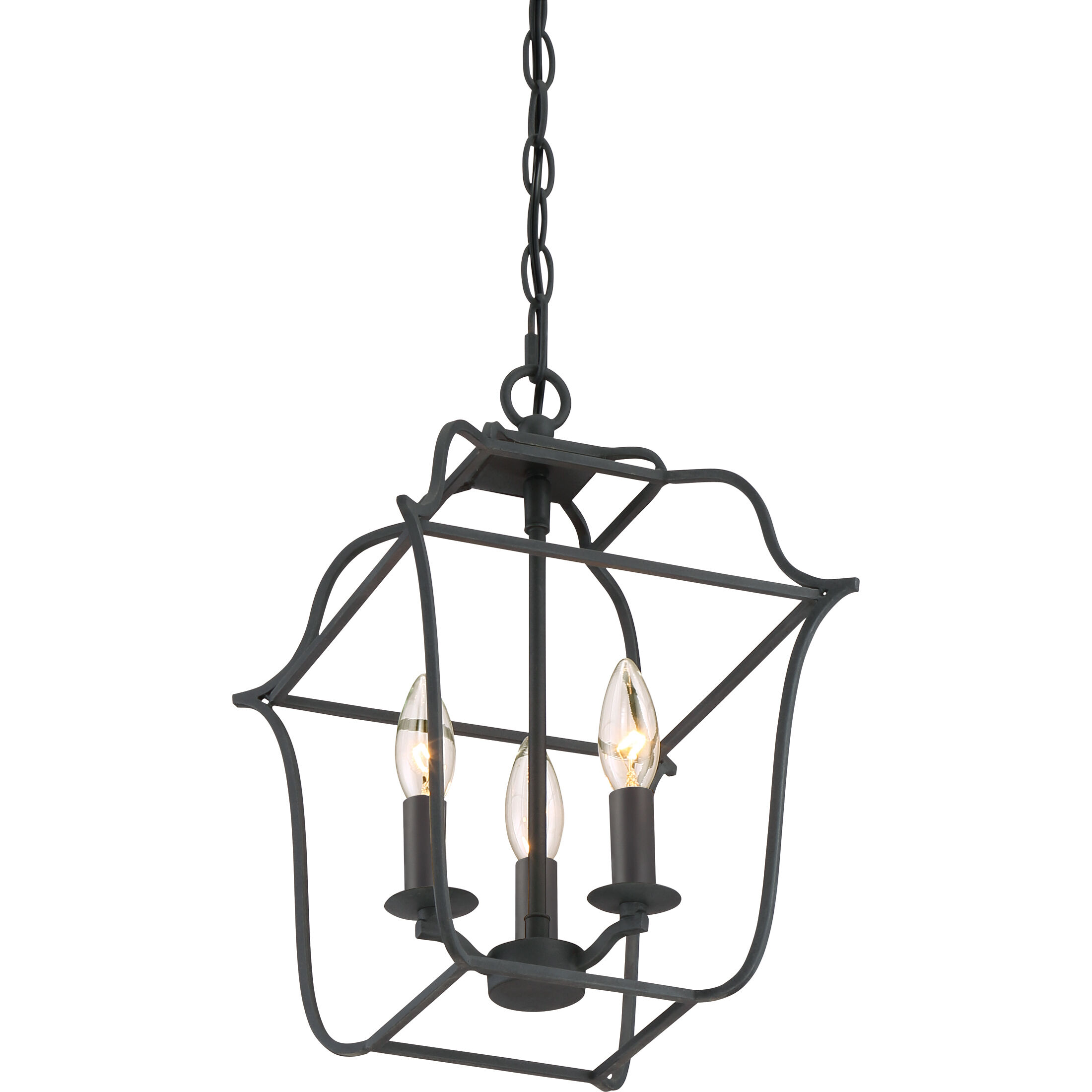 Gallery 3 Light 10 inch Royal Ebony Foyer Pendant Ceiling Light