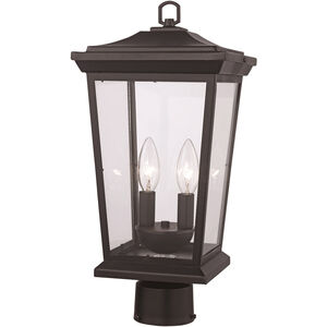 Turlock 2 Light 12 inch Black Outdoor Postmount Lantern