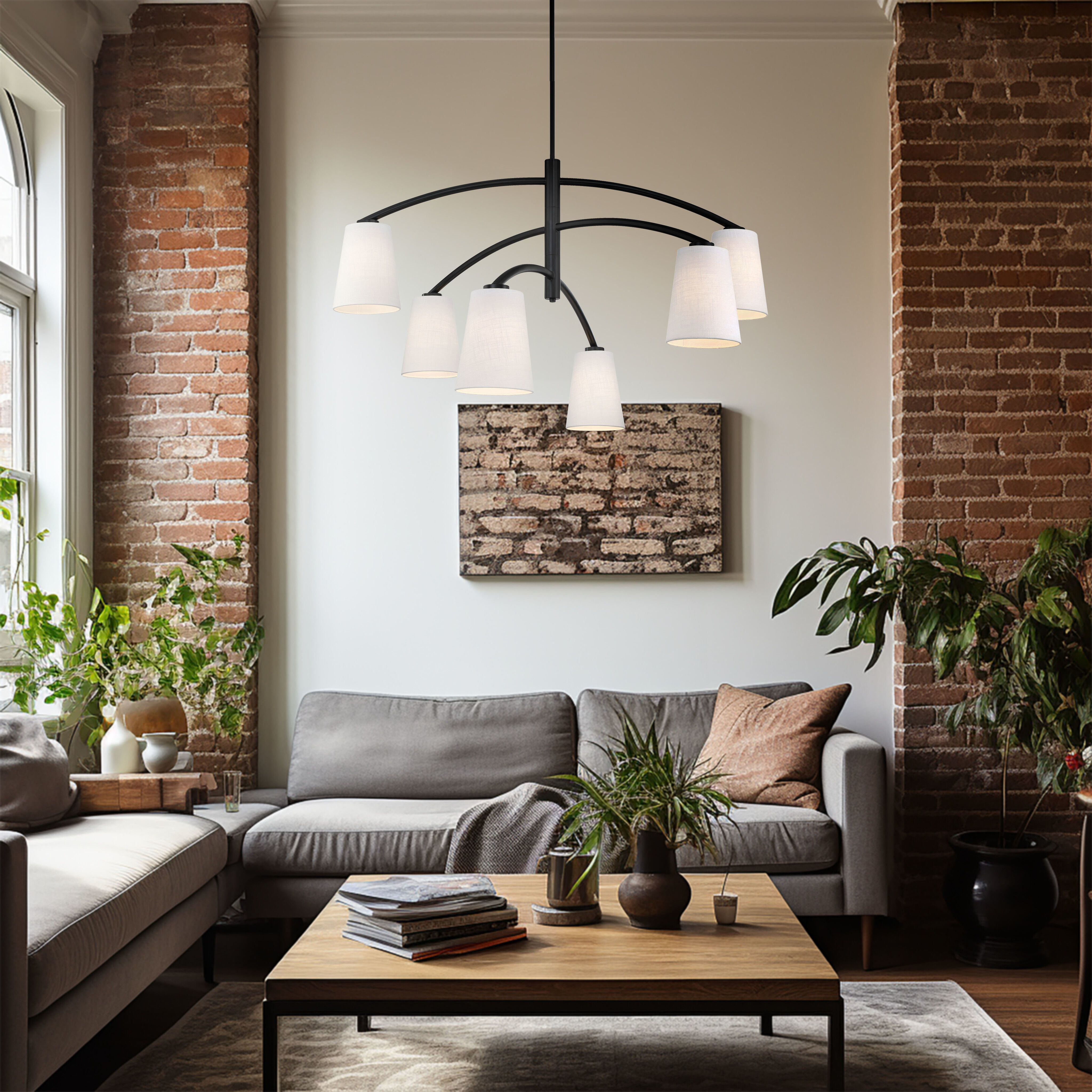 Headington 6 Light 53.75 inch Coal Chandelier Ceiling Light