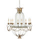 Elegance 8 Light 29 inch Gold Leaf Chandelier Ceiling Light