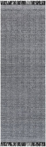 Clover 96 X 30 inch Black Rug, Runner