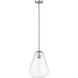 Ayra 1 Light 12 inch Brushed Nickel Pendant Ceiling Light