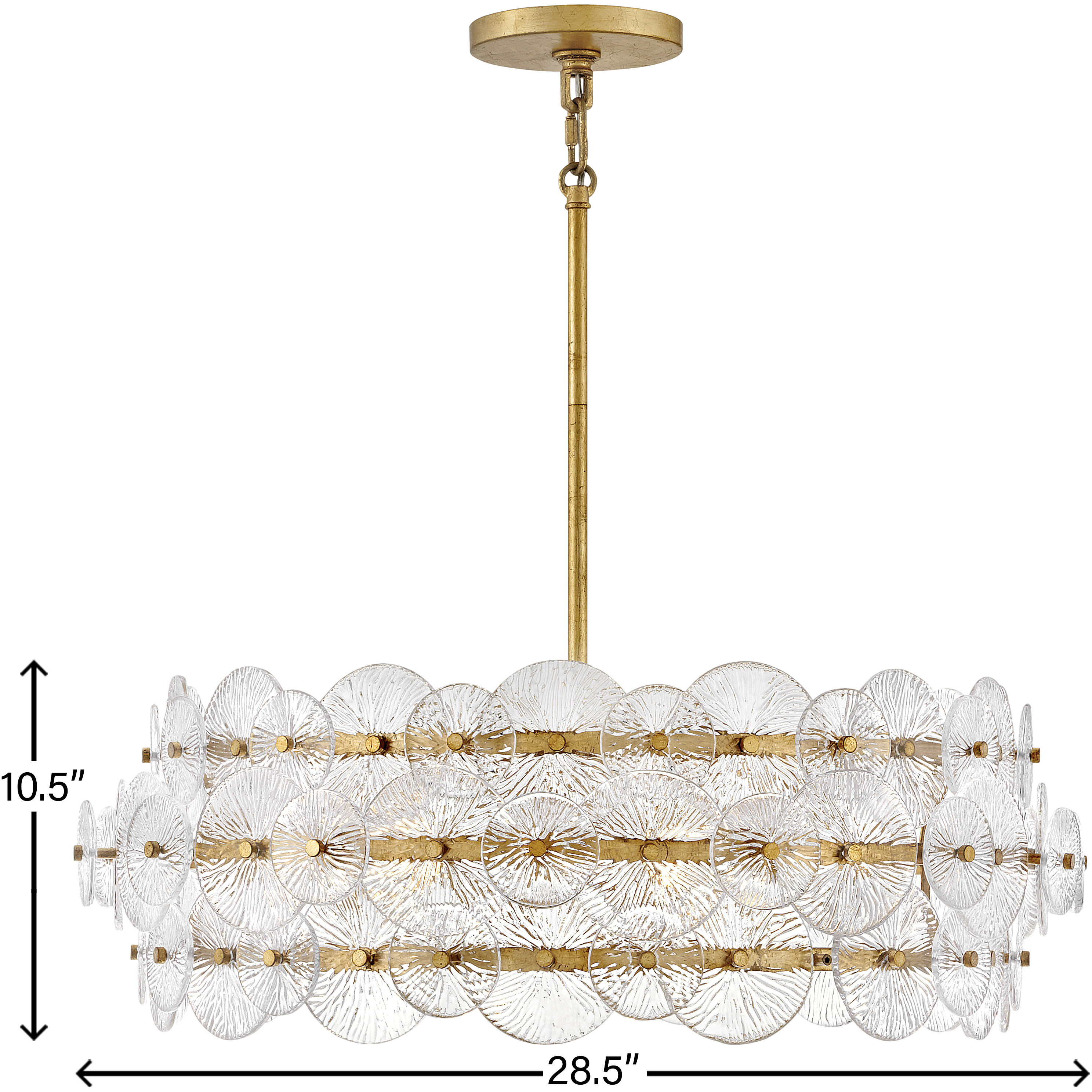 Fredrick Ramond FR30126DA LED Pendant Rene Distressed Brass