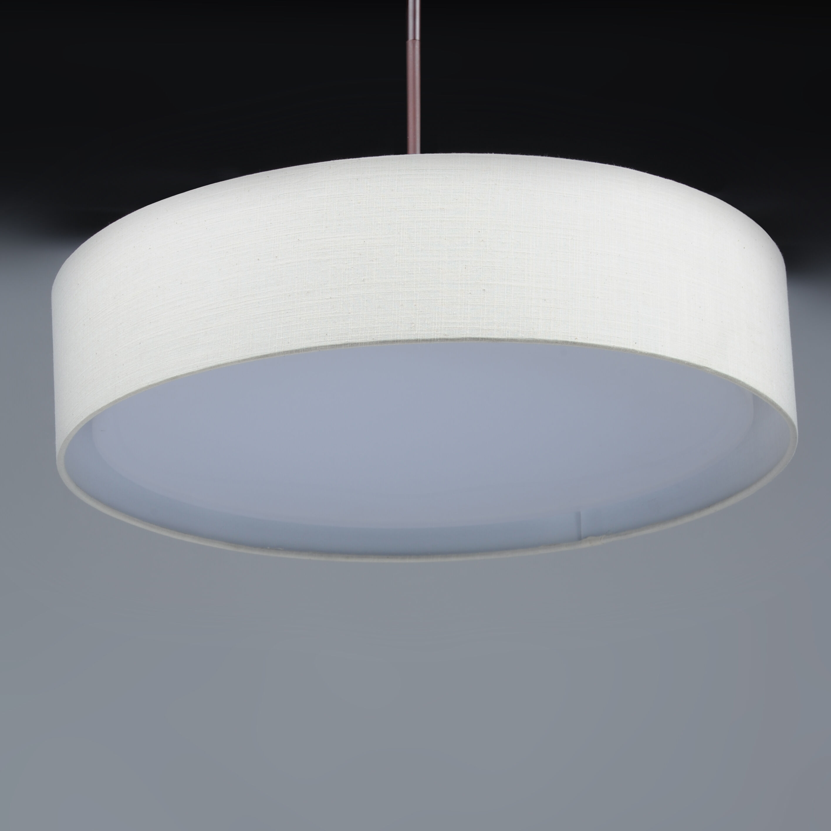 Prime LED 20 inch Oil Rubbed Bronze Single Pendant Ceiling Light in Oatmeal Linen
