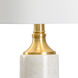 Town Square 27 inch 100 watt Natural White/Antique Brass Table Lamp Portable Light