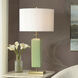Dann Foley 30.5 inch 150 watt Melon Green and Brushed Brass Table Lamp Portable Light