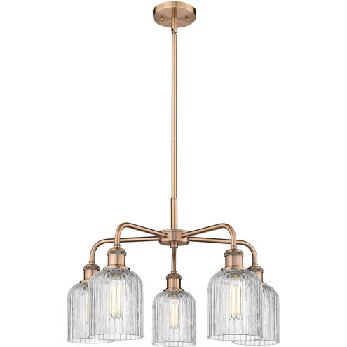 Ballston Bridal Veil 5 Light 23 inch Antique Copper Stem Hung Chandelier Ceiling Light