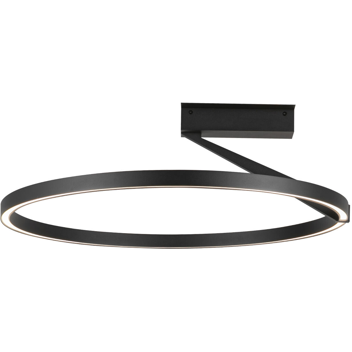 Roda LED 23.63 inch Black Semi-Flush Mount Ceiling Light