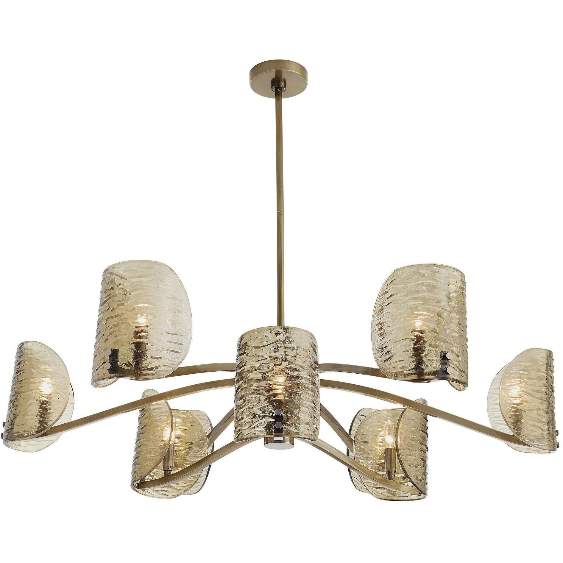 Natasha 9 Light 43 inch Antique Brass Chandelier Ceiling Light