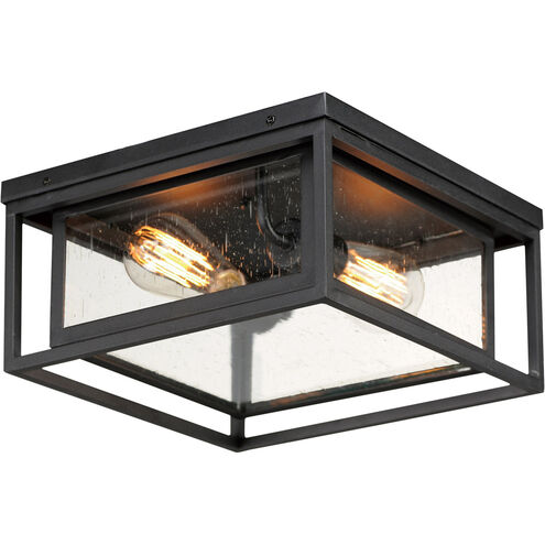 Cabana 2 Light 12 inch Black Outdoor Flush Mount